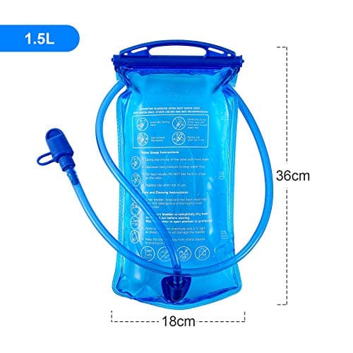 JOYHILL Hydration Bladder, 3 L 2 L 1.5 L Water Bladder BPA Free, 3 Liter Large Opening Water Reservoir, Leak Proof Military Water Storage Bladder Bag for Cycling Hiking Camping Biking Running (1.5L) — view 2