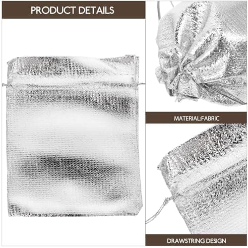 Gift Bags for Silver Fabric 30pcs Drawstring Jewellery Packing — view 3