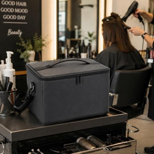 EVERGOODS Professional Hairdressing Tool Storage Bag, Foldable Barber Scissors Case Organizer Large Capacity Portable Hair Stylist Toolbox for Salon Travel Home UseDurable Waterproof — view 6