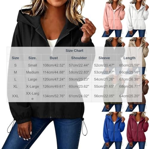 Jacket for Women UK Ladies Waterproof Coat Lightweight Windbreaker — view 4