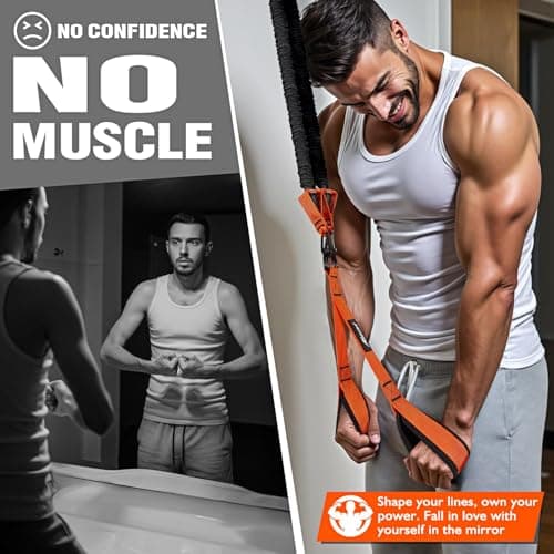 HPYGN Resistance Bands Training for Arms, Biceps, Triceps, Back, Abs, Shoulders, Exercise Bands with Handles, Door Anchor, Heavy Duty Home Gym Workout Equipment for Tricep Pushdowns, Face Pulls — view 2