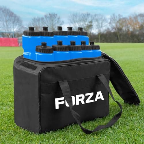 FORZA 10 Water Bottles (750ml) & Carry Bag Set │ 10x Bottle Capacity │Must Have Travel Essentials (Blue)