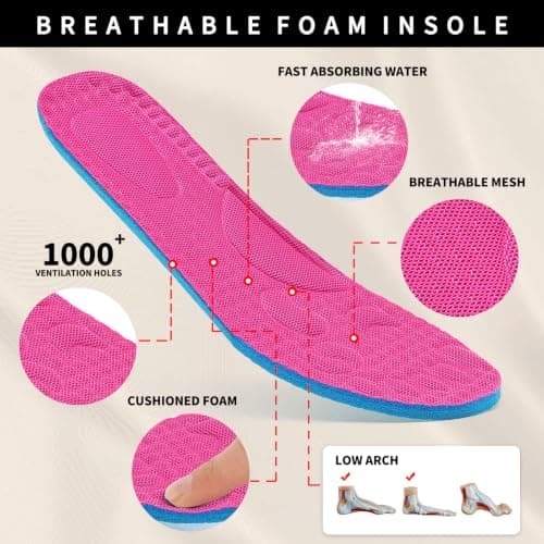 Womens Walking Trainers Orthopedic Walking Shoes Air Cushion Lightweight Walking Shoes Breathable Running Sneakers Rocker Sole Shoes Non Slip Sports Shoes Womens Gym Training Shoes — view 6