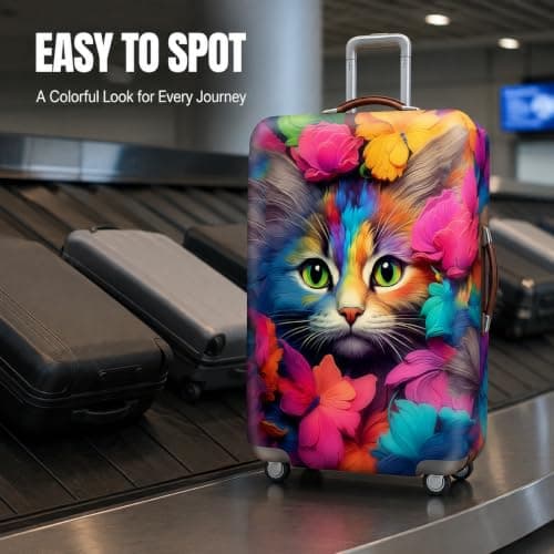 Elastic Luggage Cover, Protector Washable Suitcase Cover, High Elastic Spandex, Luggage Protector, Trolley Case covers, Dustproof Scratchproof Suitcase Protector for 18-21 Inches(S) — view 2