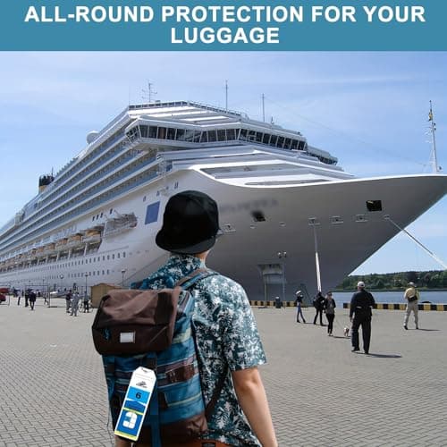 4PCS Cruise Luggage Tag Holder - Waterproof Travel Tags - Clear Suitcase Tags - Zip Seal & Steel Loops - Luggage Accessories for Cruise Ships & Travel — view 4