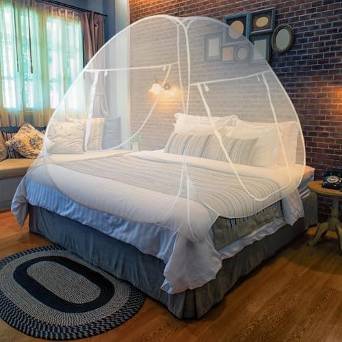 MEKKAPRO Portable Pop-Up Mosquito Net, 203x180x160cm (White)