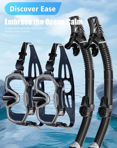 Lealinga Snorkel Set Adults 2Pack, Panoramic View Snorkel Mask — view 6