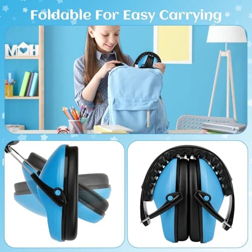 cumunebula Ear Defenders Children - Kids Ear Defenders for Autism, Toddler, Children Age 3-16 Years Old - Noise Cancelling Headphones for Kids for Concerts, Air Shows, Fireworks - 28dB SNR — view 4