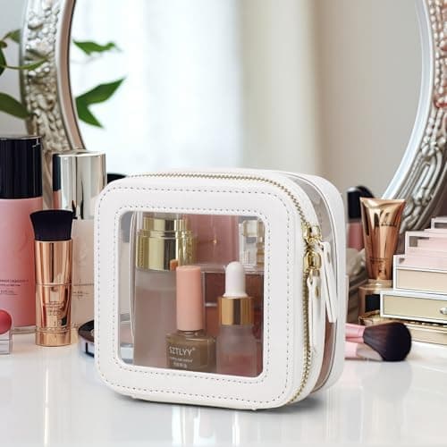 Pinkmik Small Clear Mini Makeup Bag, White, MINI-2 — view 2