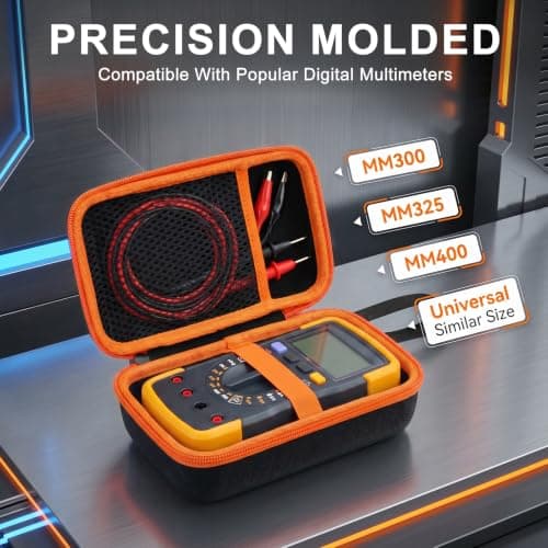 Hard Carrying Case for Klein Tools MM400 / MM325 / MM300 Digital Multimeter, Black EVA Waterproof Voltmeter Storage Bag Multi Tester Protective Travel Box with Mesh Pocket — view 5