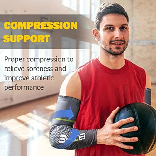 beister UV Sun Protection Cooling Compression Sleeves Arm Sleeves Men Women Sports (Medium, Black) — view 5