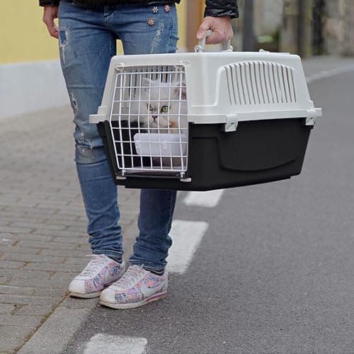 Ferplast Cat Carrier Small Dog Carrier, Double Opening, Secure, Practical, Easy to Clean, Durable Pet Travel Box up to 8 Kg, Includes Cushion, 58 x 37 x h. 32 cm — view 2