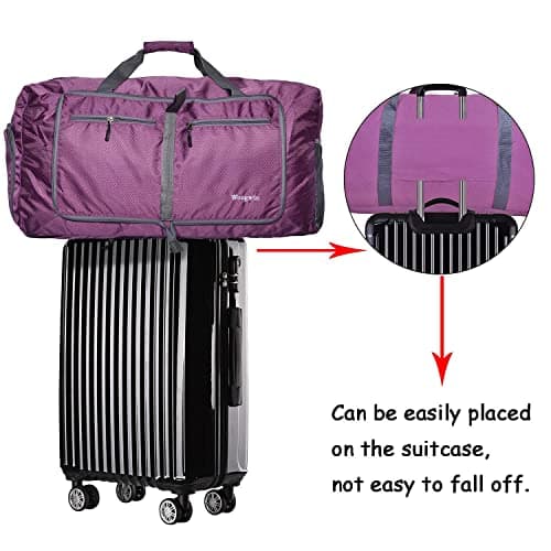 ehsbuy 60L Foldable Travel Duffle Bags for Men Women Large Holdall Waterproof Overnight Weekend Bags for Gym Luggage — view 3