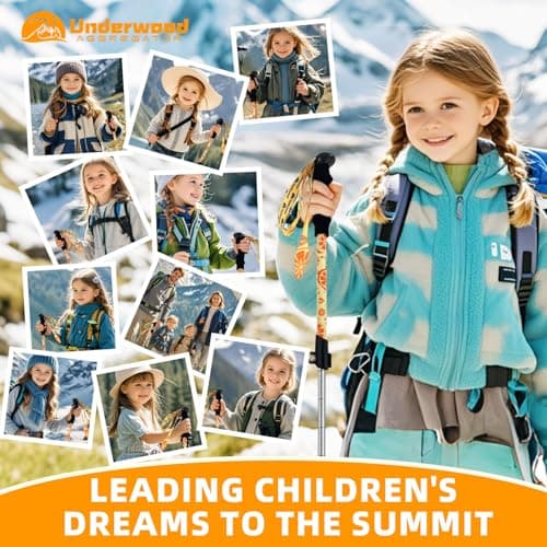 Kids Telescopic Walking Sticks,2 Pack Adjustable Trekking Poles for Hiking — view 6