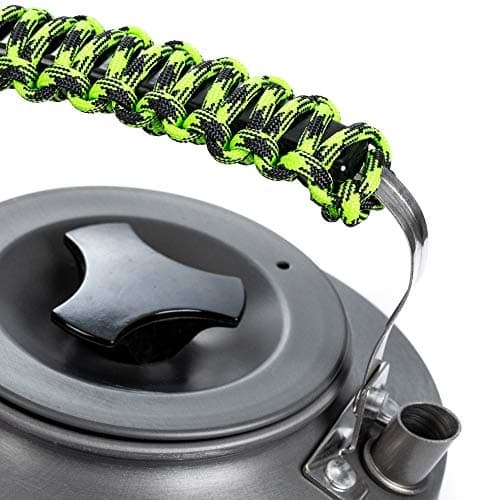 CarpLife Kettle Hand Finished with Paracord Handle - Rapid Boil Travel Kettle Camp Coffee Pot for Fishing, Camping, Caravans on Outdoor Open Fires, Fire Pits, Gas Stove for Portable Coffee Tea Brewing — view 2