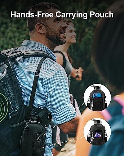 Trebo Insulated Water Bottle 2 L Stainless Steel with Side Handle & Pouch — view 6