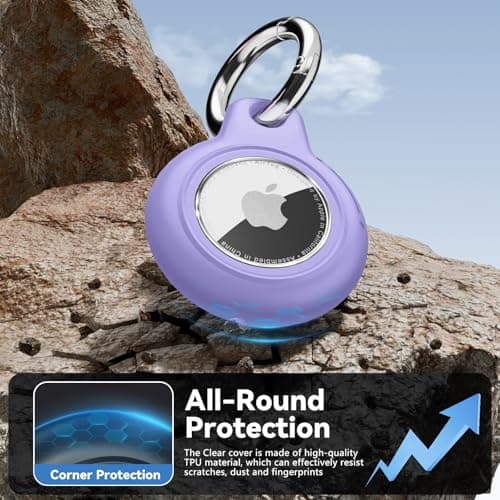 TNSNK for AirTag Holder Keyring, 1 Pack,Purple — view 5