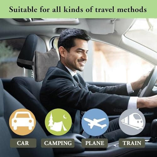 Eulihent Travel Blanket and Pillow 2 in 1 Airplane Blanket Ultralight Compact Foldable Soft Flannel Blanket with Luggage Belt and Backpack Clip for Long Flights, Camping, Car, Business Trips (Grey) — view 6