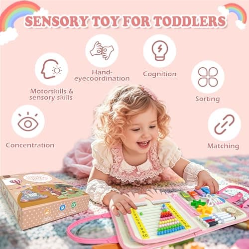 Busy Book, Busy Board for Toddler, Montessori Toys, Toddler Travel Toys — view 3