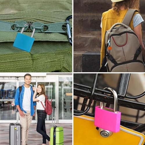 10 Pcs Small Luggage Locks, Mini Suitcase Locks with Keys, Small Padlocks with Keys, Coloured Suitcase Travel Luggage Padlocks for Gym Locker Backpack Bags — view 6