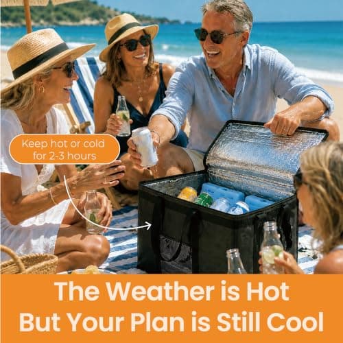 NZ home Food Delivery Bag, Thermal Cool Bag (3XL, Black, 1 Pack) — view 2
