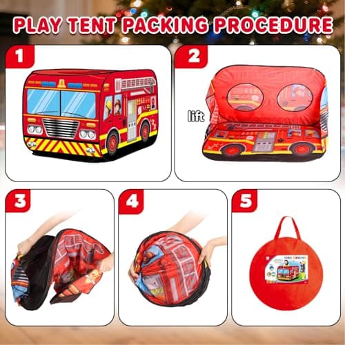 JONEG Pop Up Tents for Kids Play Tent Truck Playhouse Toys for Kids Age 2+ — view 6
