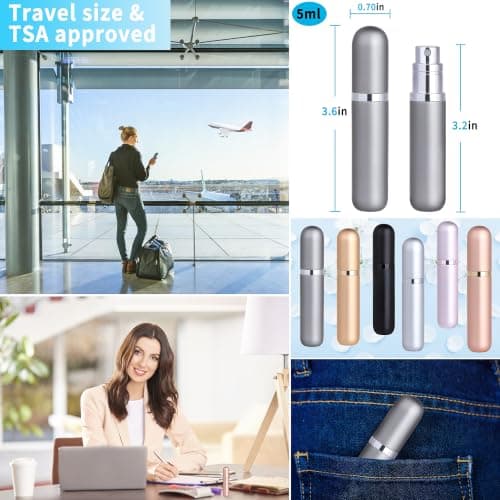 2-Pack 5ml Empty Perfume Spray Bottle Refillable, Travel Perfume Atomiser — view 5