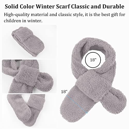 Pesaat Winter Kids Fleece Scarf Solid Baby Neck Warmer for Toddler 1-6Y — view 4