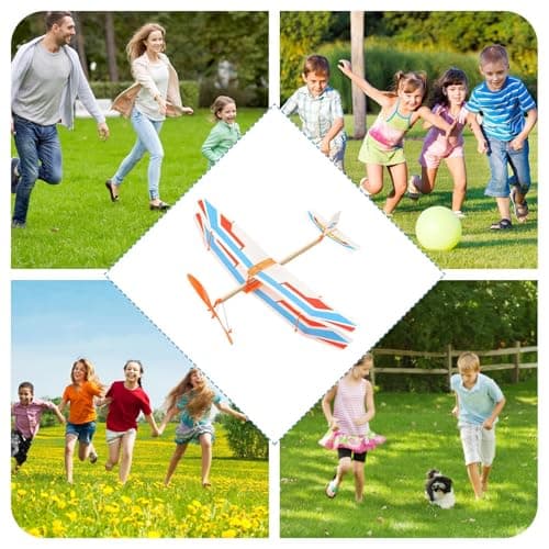 Rubber Band Airplane,Play Aircraft | Rubber Band Powered Glider Airplane Model | for Kids Boys Girls Students Adults Outdoor Camping Garden Sports — view 4