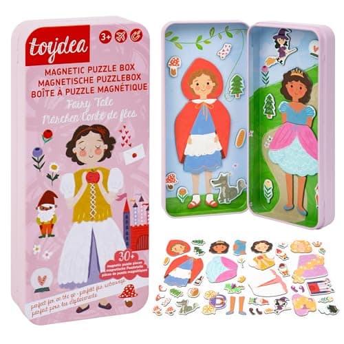 Toydea Magnetic Puzzle Box for Kids Ages 3-5, Princess Travel Puzzle Game