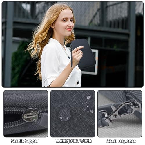 Passport Holder Travel Wallet, Large Capacity Travel Document Holder, RFID Blocking Waterproof Portable Travel Wallet Organiser for Cash Passport ID Card Credit Cards Flight Ticket Pen, Grey — view 5