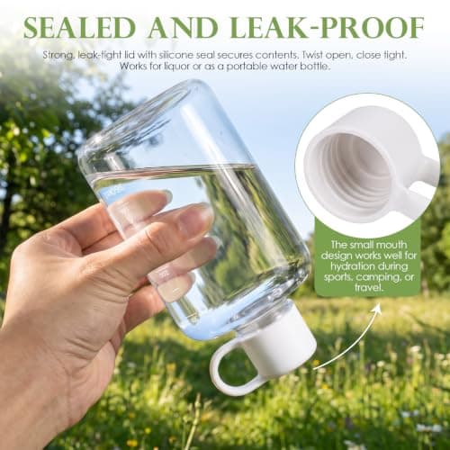 Sesaver 2Pcs Flat Water Bottle Set with Handle(Grey+White) — view 6