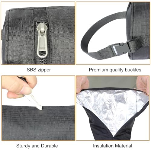 Jedebartey Water Bottle Carrier Bag, Baby Milk Bottle Warmer Pouch, Insulated Water Flask Holder Cover with Portable Rope for Picnic Drinks Wine — view 5