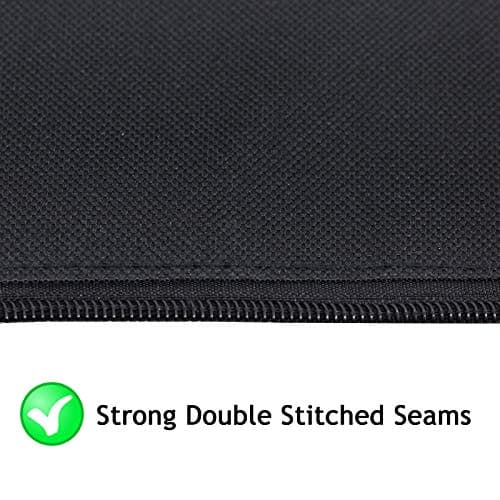 Spares2go Large Zipped Duffel Bag 600D Oxford Canvas Water-Repellent Travel Gym Camping Car Boot Storage Duffle Holdall (Black, 100L) — view 6