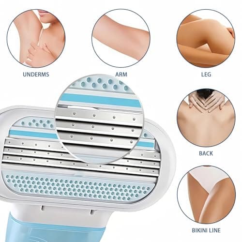 8PCS Razor Heads For Women - Suitable For The Gillette Venus Women's Razor Blade Refill Pack - Smooth 3 Layer Blade & Pivoting Head - Effortless Shave For Bathroom, Travel, Beach Party — view 5
