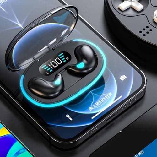 Invisible Sleep Earphone IPX5 Waterproof 5.3 Earbuds Stereo D7X4 Headset 2025 New Mini Headphones Bluetooth X5 vibrate Multifunctional trellis, Trellis earphones, Computer silicone noise (Skin color) — view 3