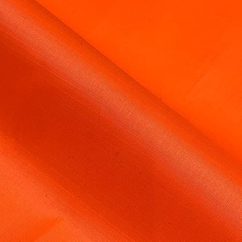 TheFabricTrade Orange Ripstop Fabric Waterproof 3.2oz Outdoor Cover Kite Lightweight Polyester Material - 50cm x 150cm (Half Metre)