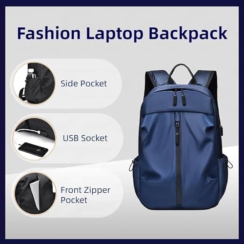 mefound Laptop Backpack for Men 15.6 Inch Fashion Lightweight Casual bag Daypacks with USB Port 35L Waterproof Travel Business Backpack for School — view 2