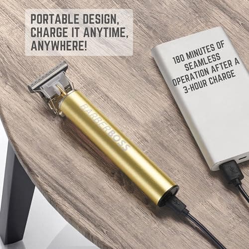 Barberboss Men's Beard Trimmer, Men's Cordless Hair Clippers, Haircut Clippers Men, Precision Hair Trimmer Men, Detail Trimmer, QR-2070 — view 4