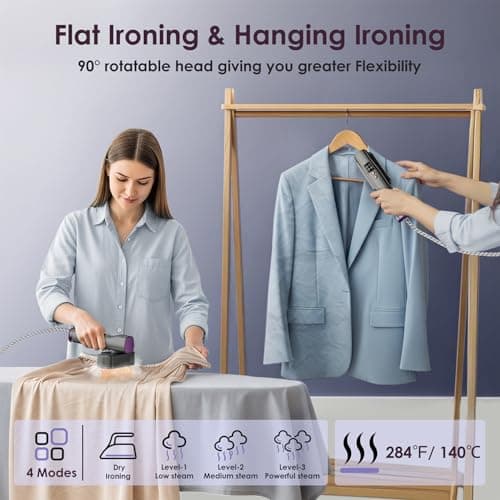 VIWAVE Clothes Steamer, 15s Fast Heat-Up, Home & Travel Iron, 100-240V — view 4