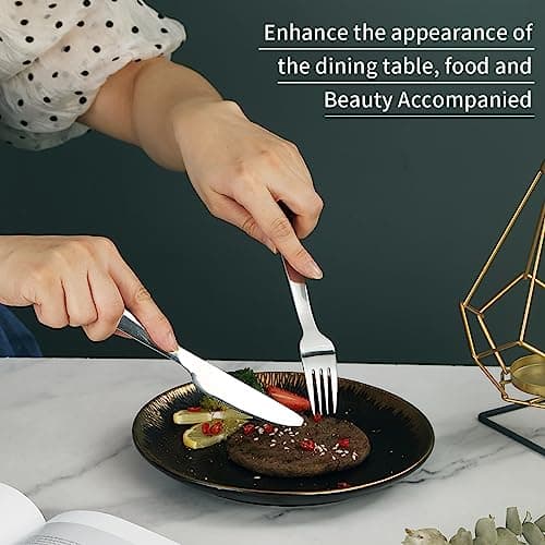 Evanda Portable Cutlery Set 2 Pack, Include Knife Fork Spoon, Stainless Steel Camping Flatware with Black Bag, for Outdoor, Picnic, Camping, Travel, Dishwasher Safe — view 4