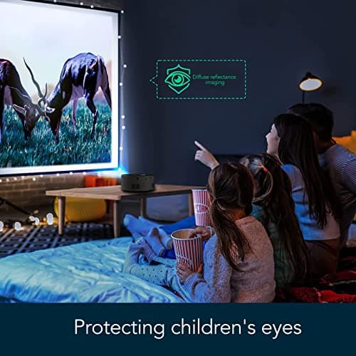 Mini LED Projector - Portable Pocket Movie Viewer for Kids, Small Outdoor Home Theater, Synchronize Phone Screen by Wired Connection, for Smartphone PC TV Tablet — view 2