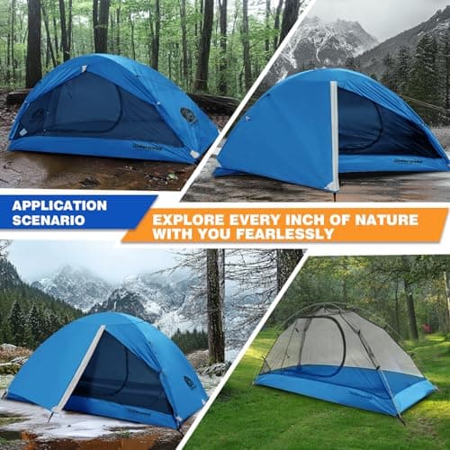 1 Man Lightweight Backpacking Tent, Waterproof Compact 3 Season Dome Tent — view 6