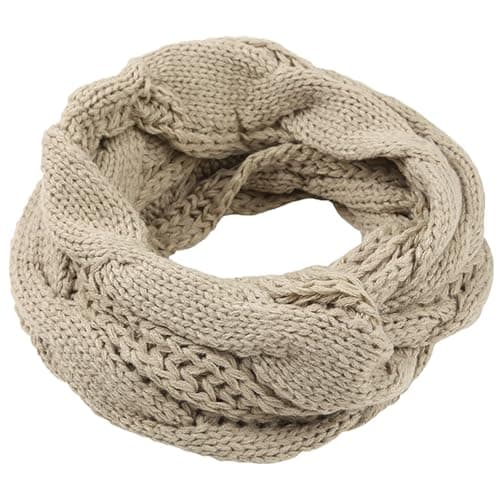 Muorruo Scarf for Women, Winter Scarf, Infinity Scarves for Cold Weather, Warm Winter Infinity Circle Loop Scarf Knitted, Thick Winter Infinity Circle Loop Scarf Ribbed Knit