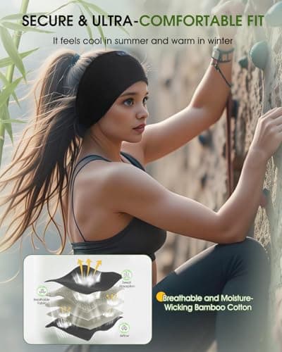 MUSICOZY Organic Bamboo Cotton Sleep Headphones for Side Sleepers — view 5