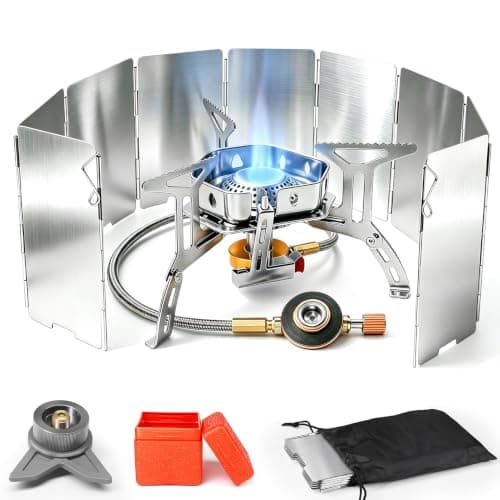 AUTOPkio 3500W Camping Gas Stove Portable, Windproof Backpacking Stove
