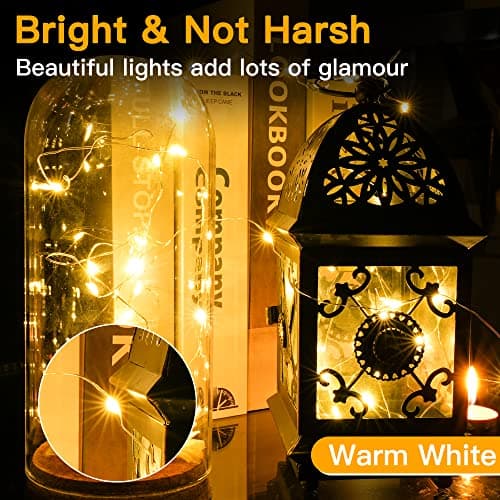 Ollny 5m 50 LED Fairy Lights Battery Operated, Copper Wire Christmas Lights — view 5