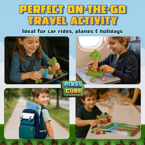 Pixel Cube 120 Piece Magnetic Building Mine Blocks Set with Travel Tin — view 4