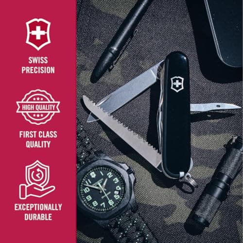 Victorinox Huntsman Swiss Army Knife - 15 Function Pocket Knife - Black — view 6