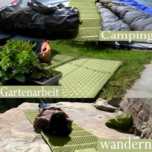 NTEK Foldable Camping Sleeping Mat – Lightweight Closed-Cell Foam Mattress – Compact Outdoor Sleeping Pad for Hiking, Backpacking, Fishing, Picnic & Tent Camping (GREEN) — view 4